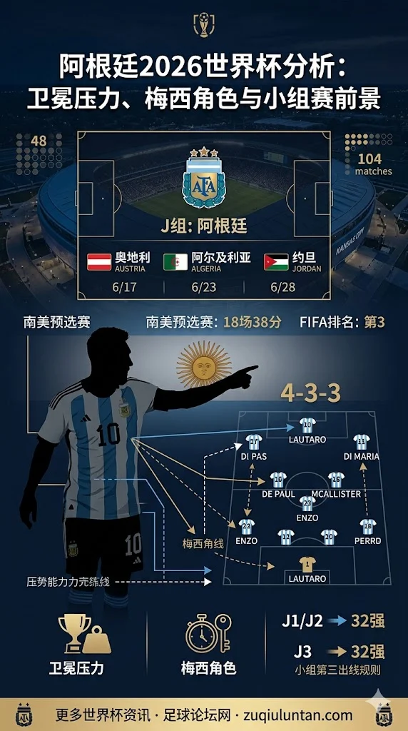 阿根廷2026世界杯分析：卫冕压力、梅西角色与小组赛前景