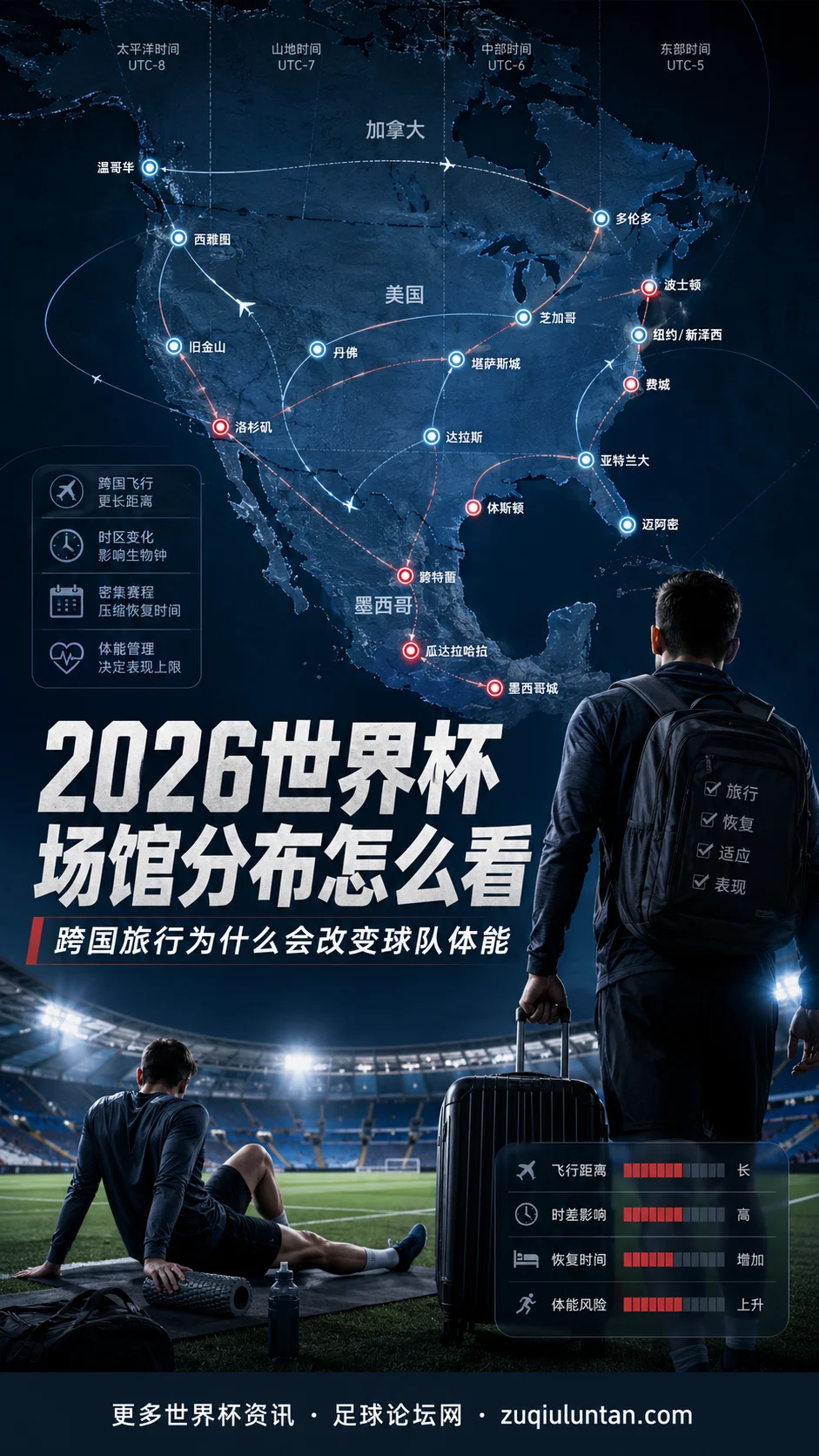 2026世界杯场馆分布怎么看：跨国旅行为什么会改变球队体能