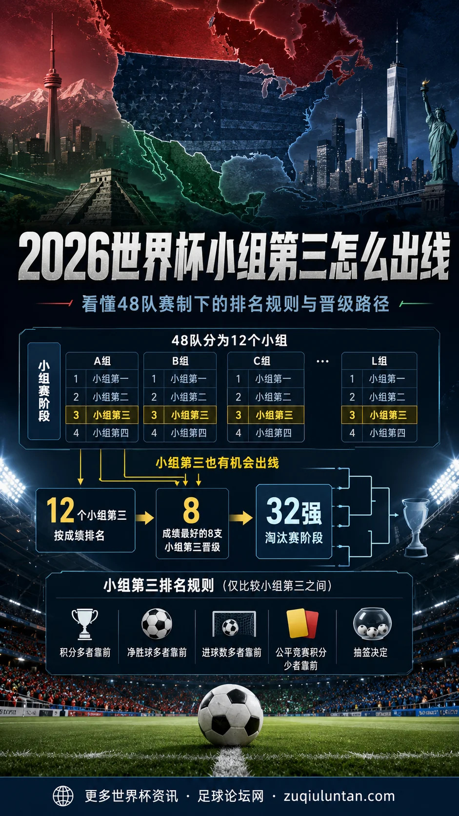 2026世界杯, 足球论坛网, 战术分析, 出线形势, 世界杯赛制, 小组第三出线, 世界杯分组, 世界杯积分榜, 世界杯淘汰赛, 世界杯赛程, 48队世界杯, 球迷讨论