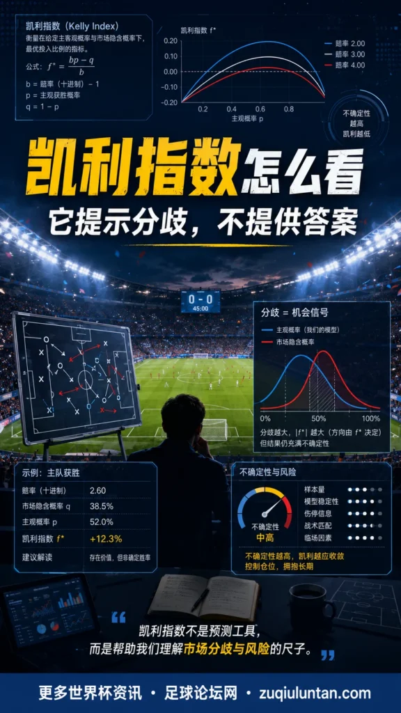 凯利指数怎么看:它提示分歧,不提供答案