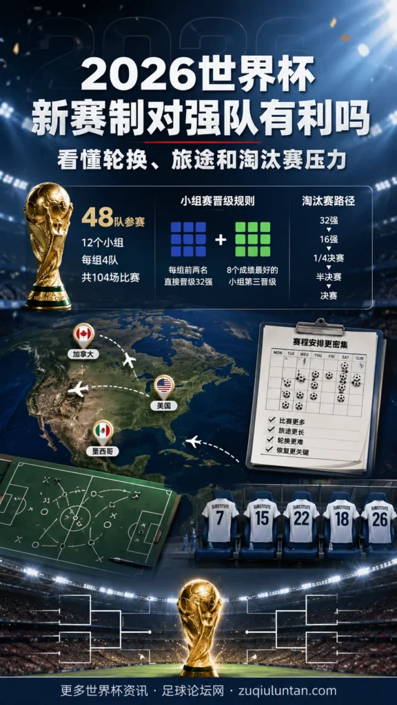 2026世界杯新赛制对强队有利吗:看懂轮换、旅途和淘汰赛压力